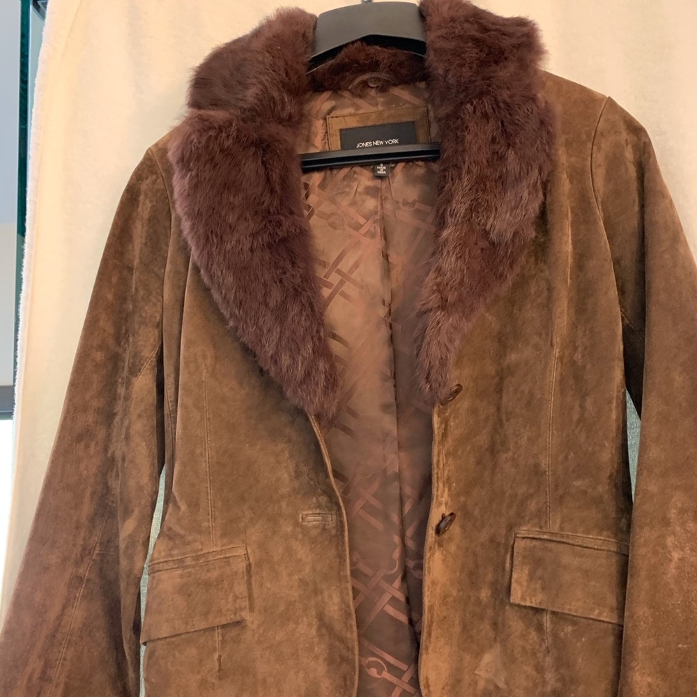 Suede and fur jacket